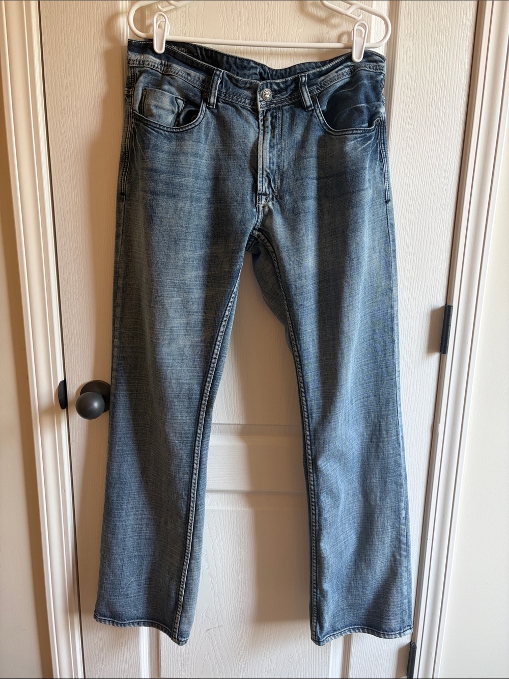 Buffalo David Bitton Driven Relaxed Straight Jeans Light Wash Mens 33x34